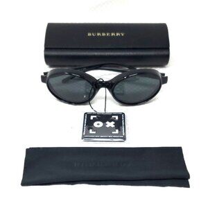 Burberry Black Oval Polarized B4141 3001/87 54-21-135 Sunglasses w/ Case - Italy